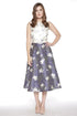 Jacquard Floral Top and Skirt Set